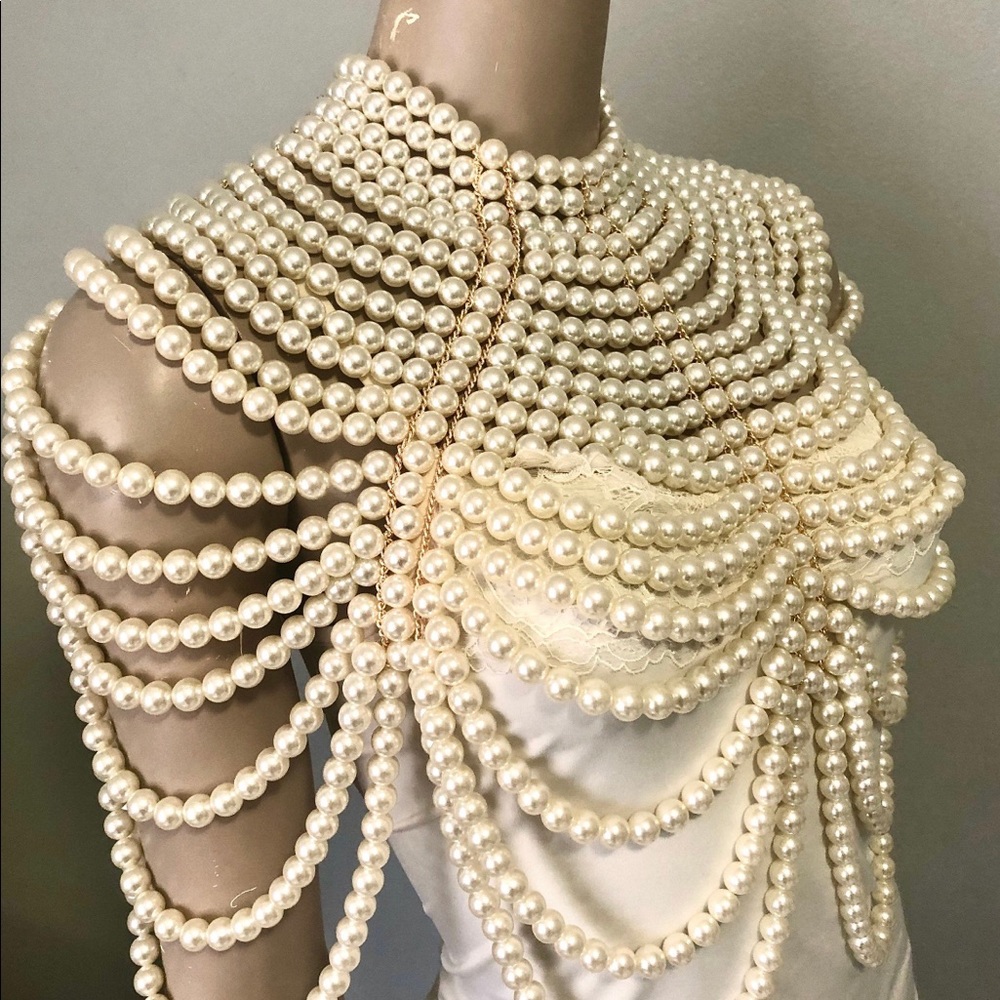 Pearl Shoulder Chain - Ivory